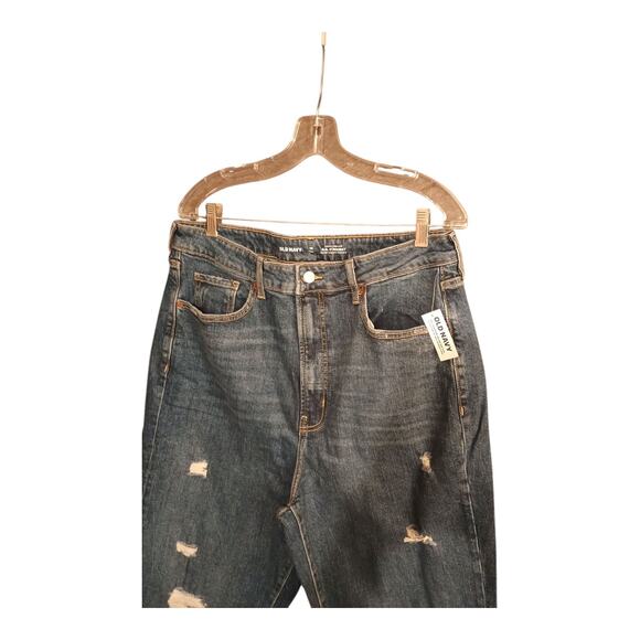 Old Navy‎ O.G. Straight High Rise Ankle Raw Hem Ripped Women's Size 16 Tall #6 - Picture 5 of 10